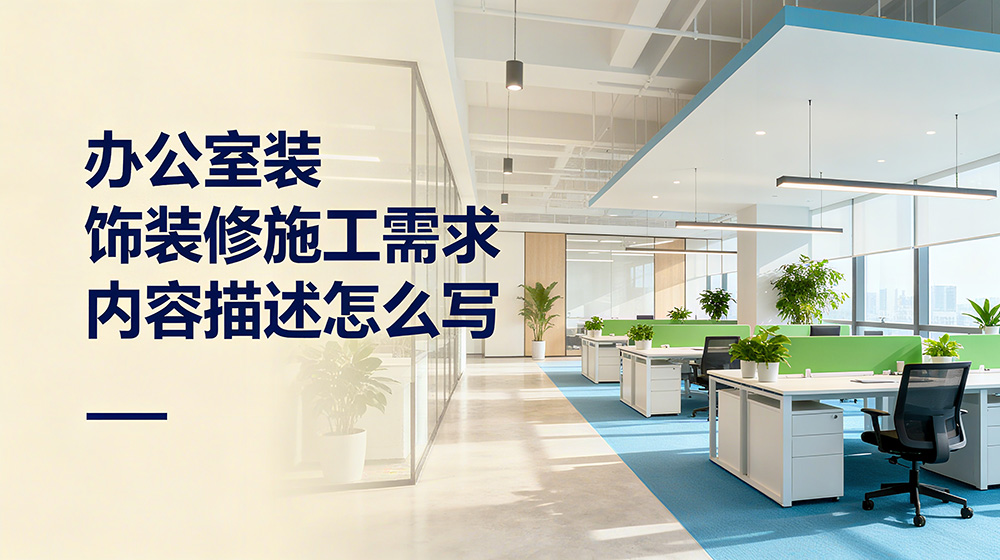 辦公室裝飾裝修施工需求內(nèi)容描述怎么寫?
