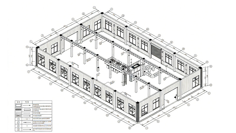 廠房裝飾施工圖深化設(shè)計圖紙