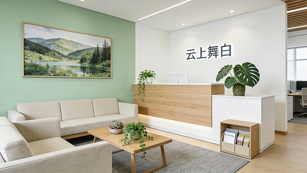 自然治愈風(fēng)辦公室前臺(tái)